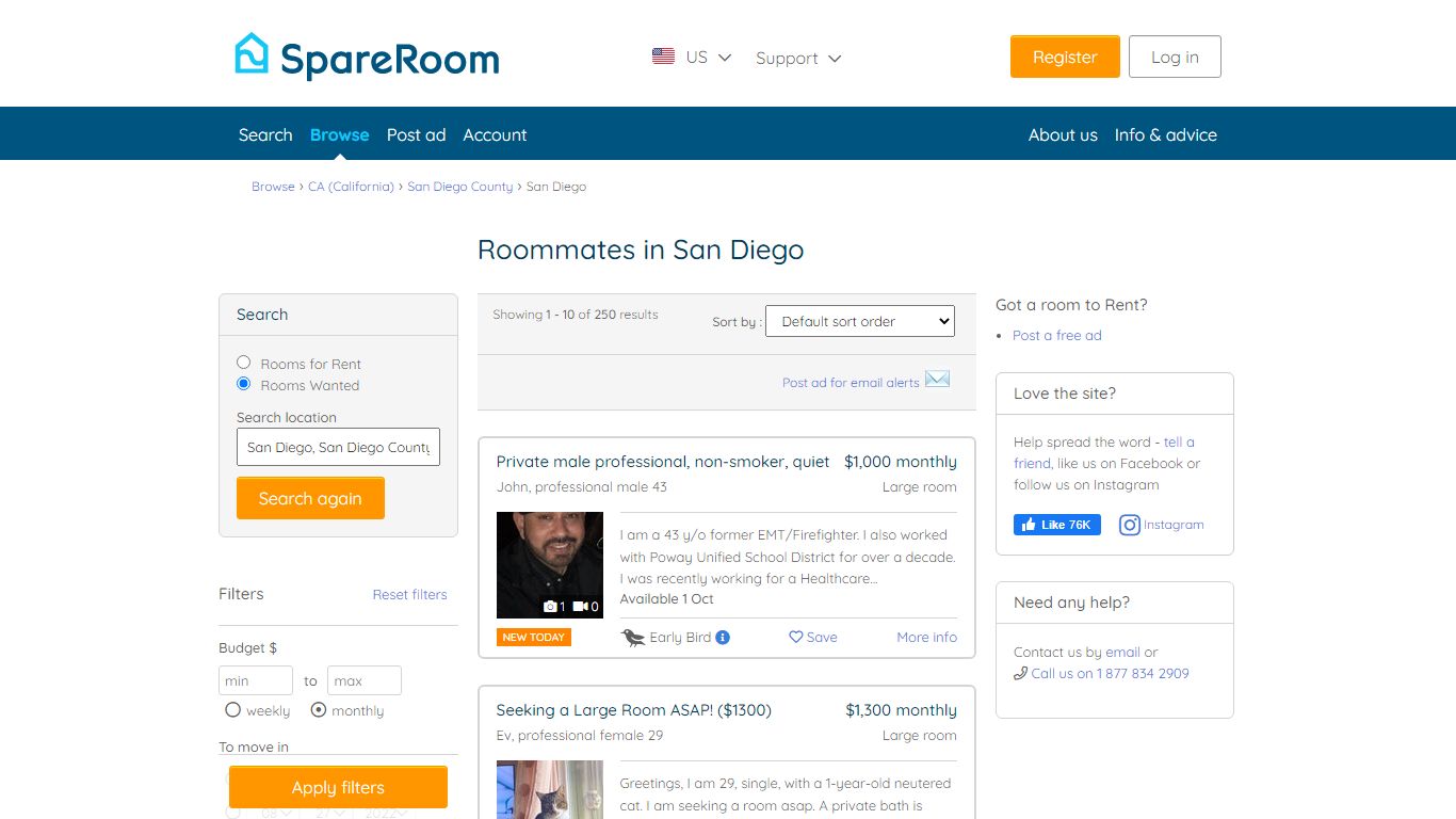 Roommate finder San Diego, San Diego County, CA. Roommate wanted? Find ...